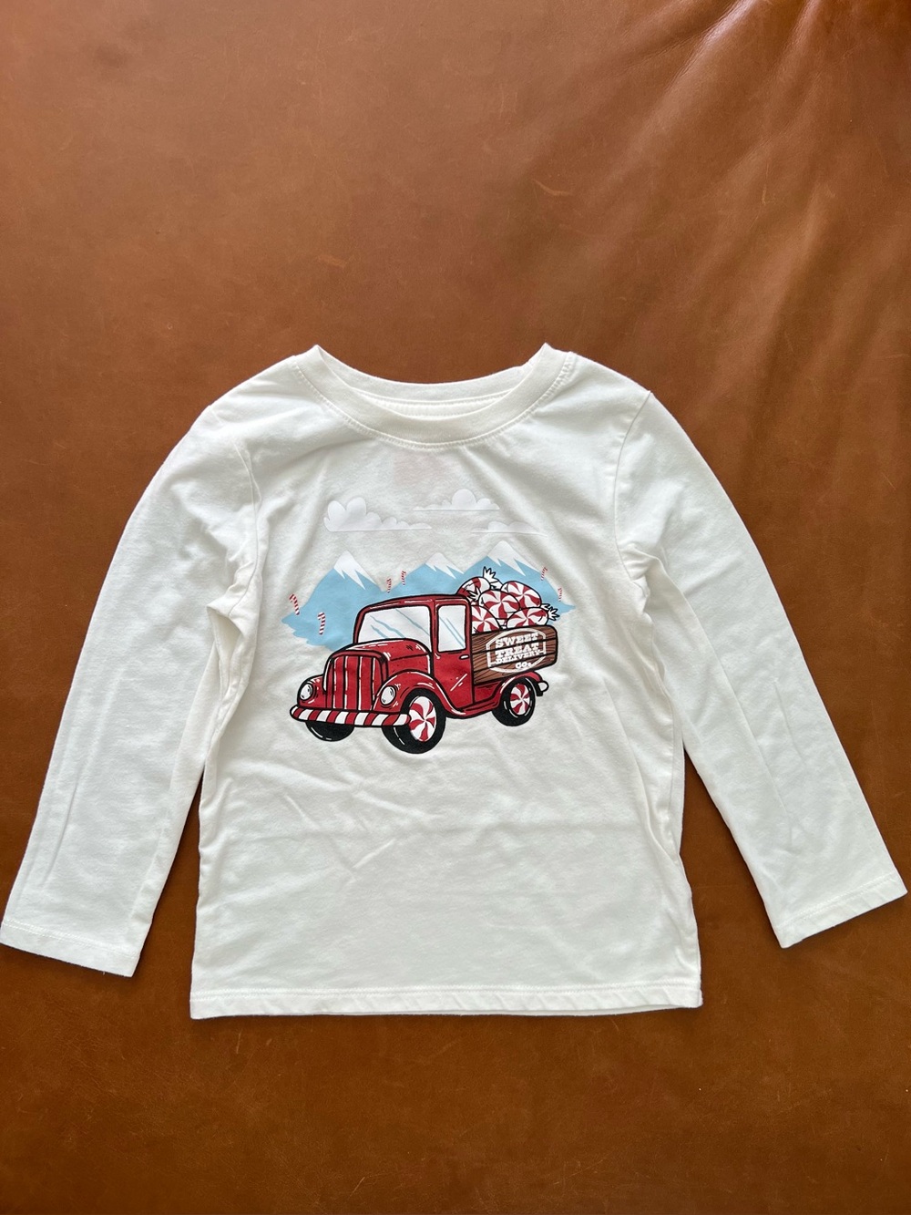 CAT & JACK Holiday Peppermint Truck Tee, 4T